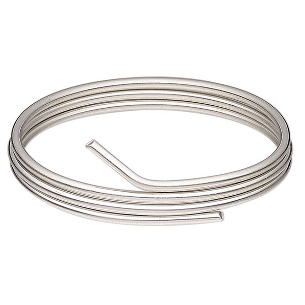 Solder wire, Canfield Pewter-Finish™, silver / tin / copper alloy, 2.5-3mm. Sold per 1/2 pound spool, approximately 13 feet. image number 0