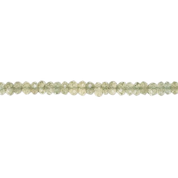 Green apatite 1pkg1, hand-cut faceted rondelle bead natural 15.5-16 inch 3x1mm-3x2mm image number 0
