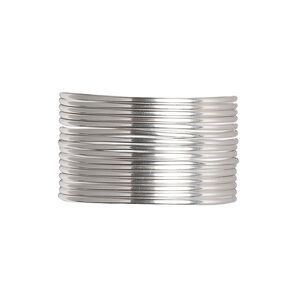 Wire, sterling silver, dead-soft, round, 16 gauge. Sold per pkg of 5 feet.
