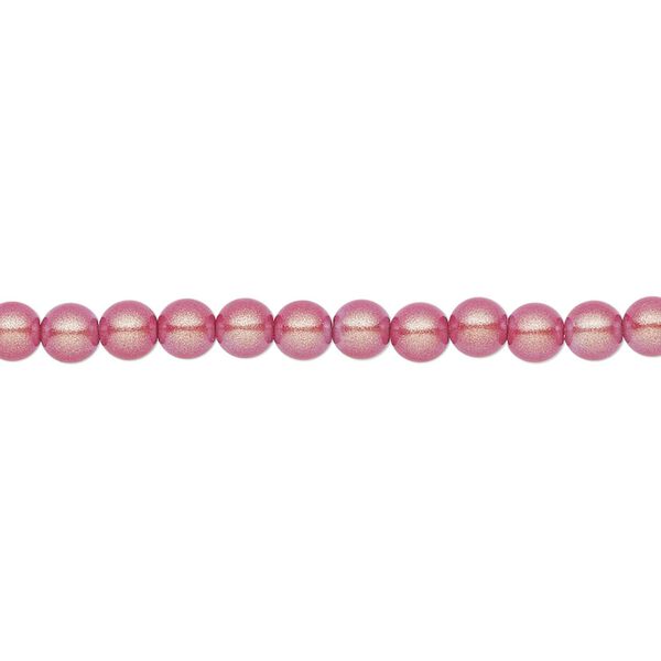 Pearl 600pk pearlescent red, Preciosa Czech crystal 4mm round image number 0