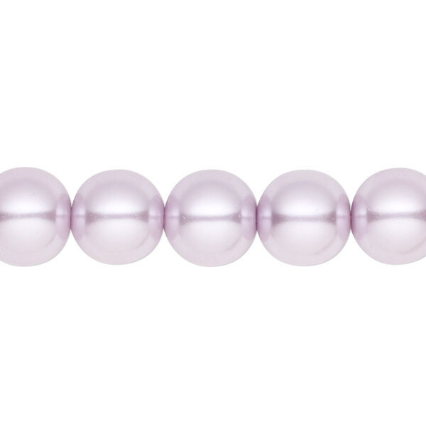 Bead, crystal pearl, lilac, 10mm round. Sold per pkg of (2) 15-1/2" to 16" strands, approximately 80 beads. image number 0