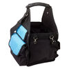 Tote organizer, polyester, black and turquoise blue, 16 x 11 x 9 inches with handle. Sold individually. image number 1