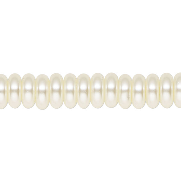 Pearl 1pk cream, Celestial Crystal® 8x3mm rondelle 15.5-16 inch image number 0
