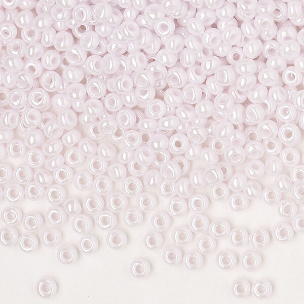 Seed bead, Preciosa Ornela Czech glass, pkg/50g, #8 rocaille, opaque luster pink, (78420). image number 0