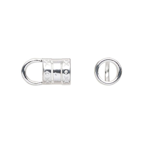 Cord end, glue-in, silver-plated brass, 8.5x8mm tube with 5.7mm inside diameter. Sold per pkg of 10. image number 0