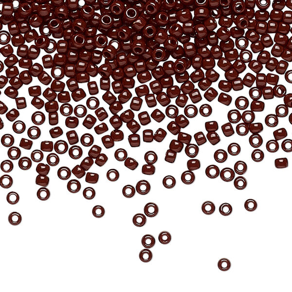Seed bead, TOHO BEADS®, glass, pkg/50g, #11 round, opaque oxblood (TR-11-46). image number 0