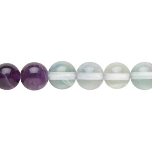 Multi-fluorite 1pkg1, round bead natural 15.5-16 inch 8mm