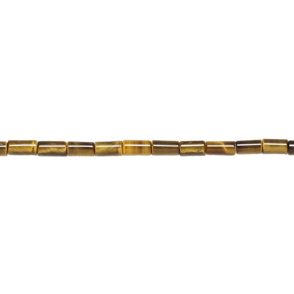 Tigereye 1pkg1, tube bead natural 15.5-16 inch 4x2mm image number 0