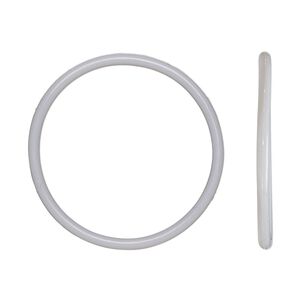 Component, Oh! Ring™, silicone, silver, 25mm round with 22mm hole. Sold per pkg of 50.