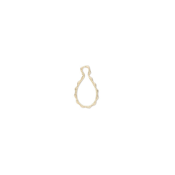 Drop, Wrap-Tite®, 14Kt gold-filled, 7x5mm fancy pear setting. Sold per pkg of 2. image number 0