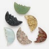 Multi-gemstone 1pkg6, top-drilled puffed / flat freeform, focal mix 32x19mm-41x25mm image number 0