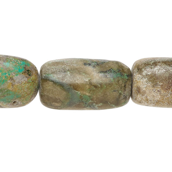 Turquoise 1pkg1, round tube / nugget bead, 15 inch 23x13mm-25x16mm / large image number 0