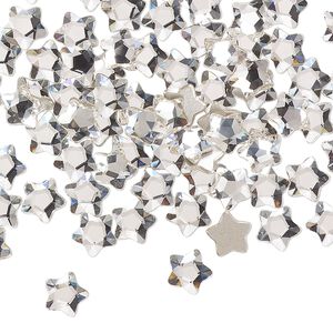 Flat back 360pk crystal foil back, Swarovski® 6mm star flower 2754