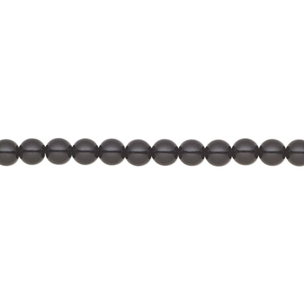 Pearl 50pk magic black, Preciosa Czech crystal 4mm round image number 0