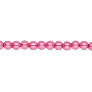 Pearl 1pk pink, Celestial Crystal® 4mm round 15.5-16 inch
