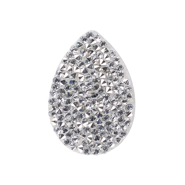 Iron-on transfer 1pk crystal CAL, Crystal Passions® 30x20mm teardrop 707489 image number 0