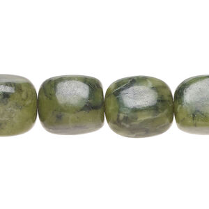 Serpentine 1pkg1, nugget bead natural, 15 inch small