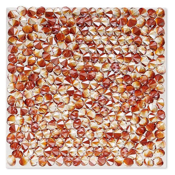 Iron-on transfer 1pk crystal red magma, Crystal Passions® 40mm square 72003 image number 0
