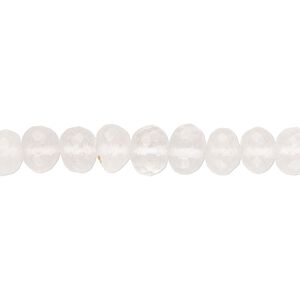 Ice quartz 1pkg1, micro-faceted rondelle bead natural 14 inch 7x5mm-8x6mm