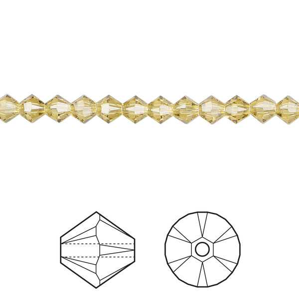 Bead 1pkg1440 dark jonquil, Swarovski® ReCreated™ 4mm bicone 5328 image number 0