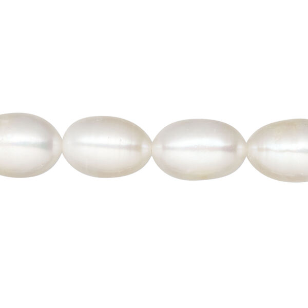 Pearl 1pkg1 freshwater, rice white, 14 inch 8-10mm cultured image number 0
