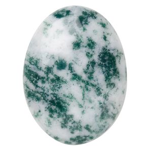 Tree agate 1pkg1, calibrated oval cab natural 40x30mm