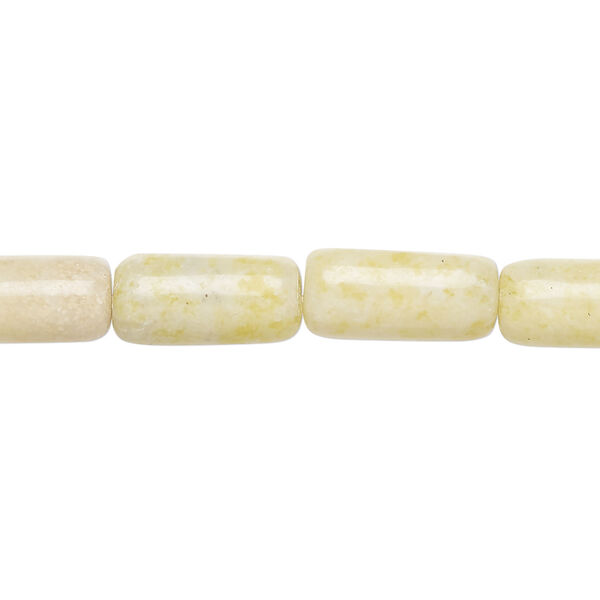 Peridot "jasper" 1pkg1, capsule bead natural, 15 inch 12x6mm-15x8mm image number 0