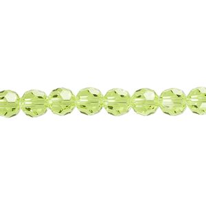 Bead 12pk citrus green, Crystal Passions® 6mm round 5000