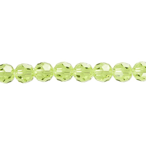Bead 12pk citrus green, Crystal Passions® 6mm round 5000 image number 0