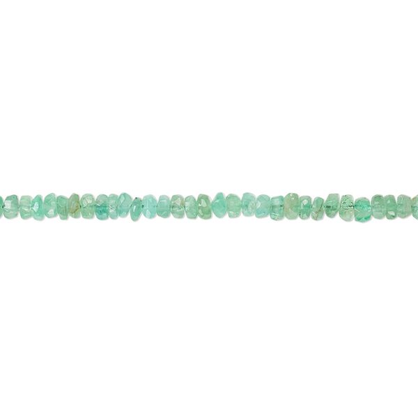 Emerald 1pkg1, hand-cut faceted rondelle bead 6 inch 2x1mm-3x2mm image number 0