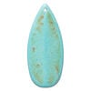 "Magnesite" / resin 1pkg1, teardrop focal teal / brown 52x23mm image number 1