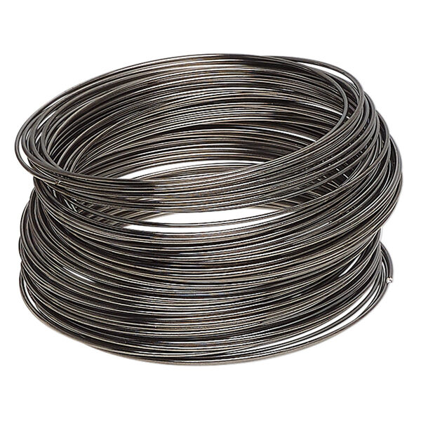 Memory wire, gunmetal-plated high carbon steel, 1-3/4 inch bracelet, 0.7mm thick. Sold per 1-ounce pkg, approximately 60 loops. image number 0