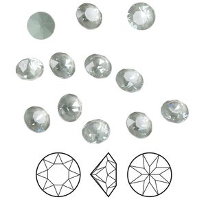 Chaton 12pk crystal agave ignite LacquerPRO, Crystal Passions® 6.14-6.32mm round SS29 1088