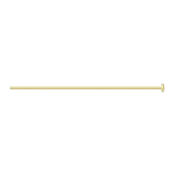 Head pin, 12Kt gold-filled, pkg/10, 1-1/2 inches, 21 gauge. image number 0