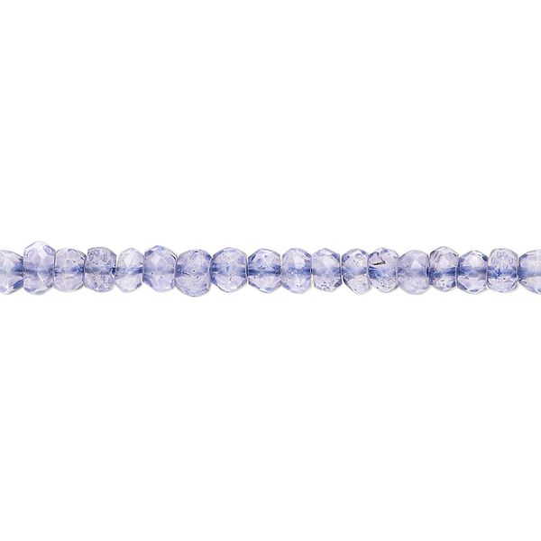 Quartz crystal 1pkg1, hand-cut faceted rondelle bead 13 inch 3x2mm-4x3mm image number 0