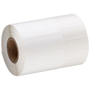 Adhesive label thermal transfer 1pkg50 polyester, white, 3-1/4 x 1/2 inches unfolded.