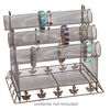 Display, bracelet, antiqued copper-finished steel, 3-tier, 10-1/2 x 12-1/2 x 8-3/4 inches with mesh and leaves. Sold individually. image number 1