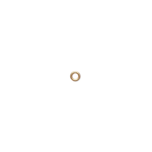 Jump ring, 14Kt gold-filled, 3mm round, 1.3mm inside diameter, 19 gauge. Sold per pkg of 20. image number 0