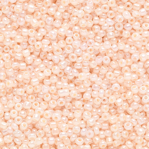 Seed bead, Ming Tree™, glass, pkg/1 pound, #11 round, opaque ceylon peach. image number 0