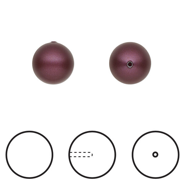 Pearl 4pk elderberry, Crystal Passions® 10mm round 5818 image number 0