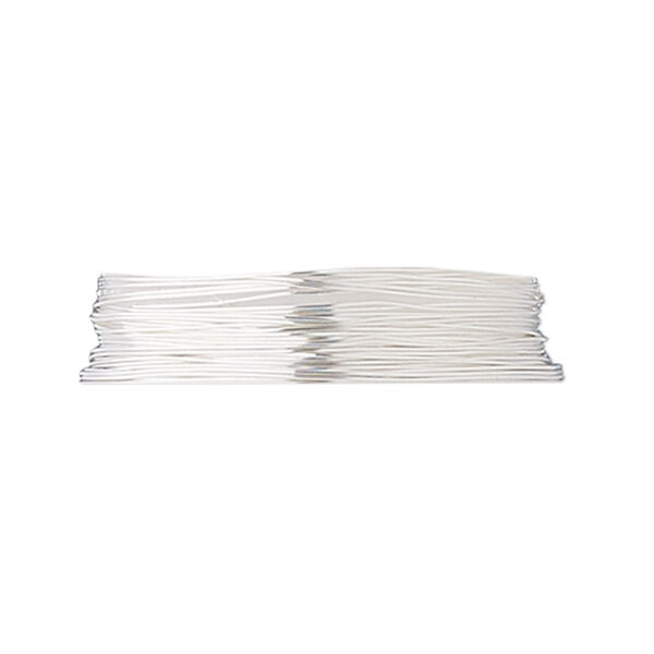 Wire, fine silver, dead-soft, round, 28 gauge. Sold per 25-foot spool. image number 0
