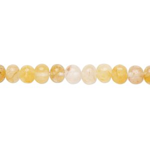 Yellow iron quartz 1pkg1, hand-cut rondelle bead natural 14 inch 5x3mm-6x5mm