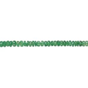 Tsavorite garnet 1pkg1, hand-cut faceted rondelle bead natural 15.5-16 inch graduated 2x1mm-4x2mm