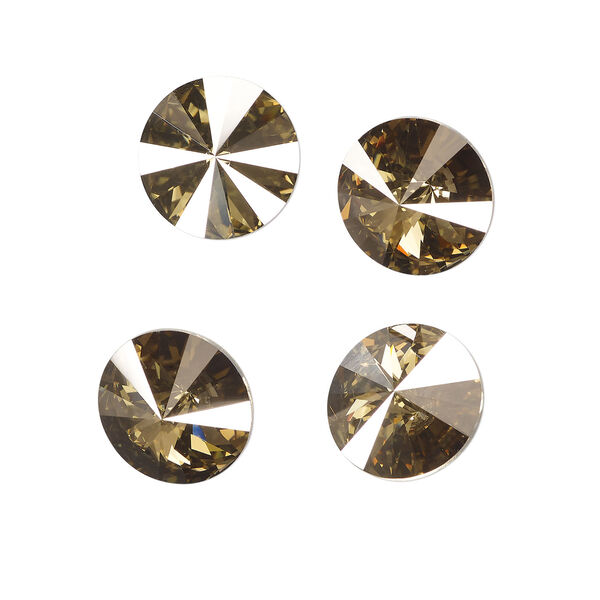 Chaton 1pkg144 crystal bronze foil back, Swarovski&reg;, 12mm rivoli 1122 image number 0
