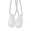 Rainbow moonstone 1pkg2, hand-cut top-drilled puffed teardrop bead natural B grade, 20x10mm image number 0