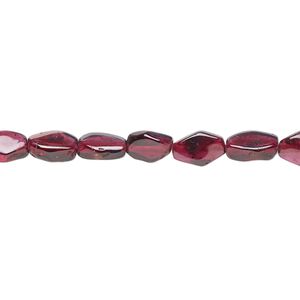 Garnet 1pkg1, hand-cut diamond bead 15.5-16 inch 9x6mm