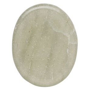 Green aventurine 1pkg1, oval worry stone natural 35x25mm