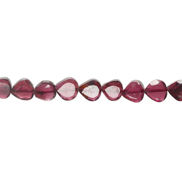 Garnet 1pkg1, hand-cut faceted teardrop bead 14 inch 4x2mm-5x3mm image number 0