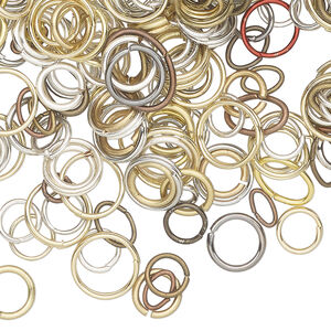 Jump ring / split ring mix 1pkg1, 2-18mm, 50 grams.