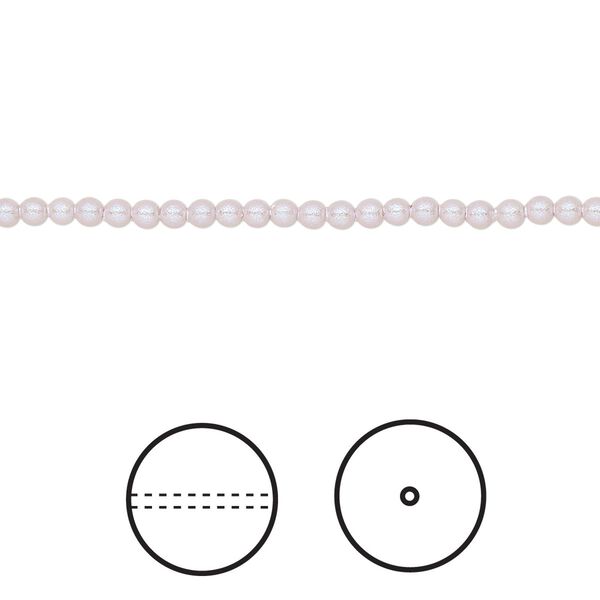 Pearl 100pk iridescent dreamy rose, Crystal Passions® 2mm round 5810 image number 0